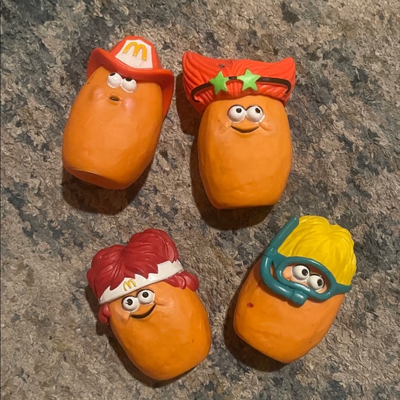 McDonald's Other - 1988 McDonald's McNugget Figures - Scuba, Fireman, Tennis, and Rocker